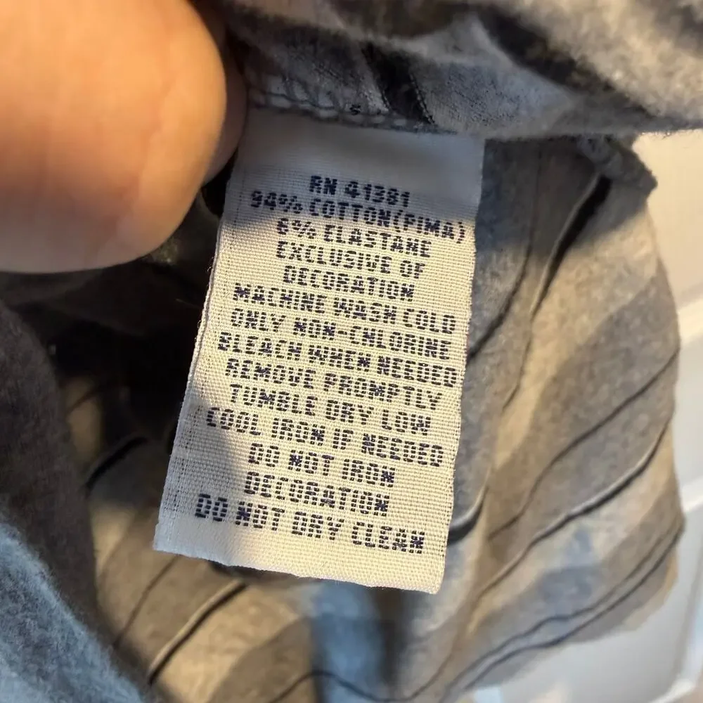 Ralph Lauren Polo Golf | Stretch Lisle Pima Cotton Blend Black & Gray Stripe | M